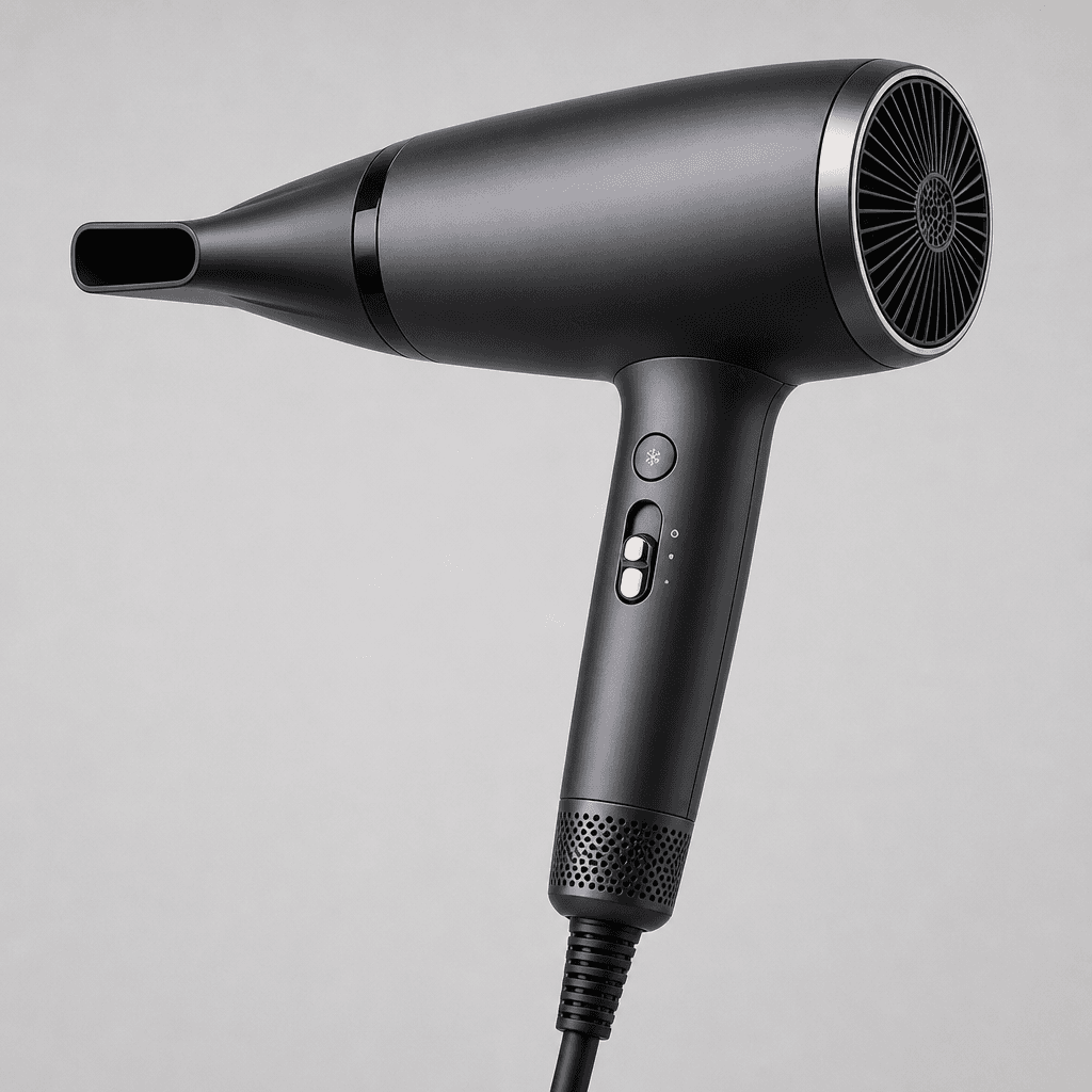 Hair dryer with power cord